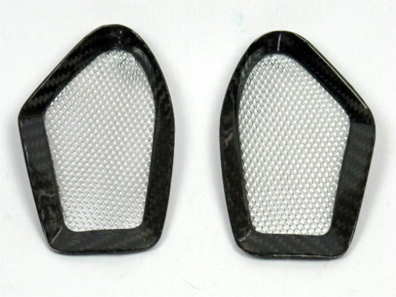 Air Intake Covers in Glossy Twill Weave Carbon Fiber for Ducati Monster  696,796,1100, EVO