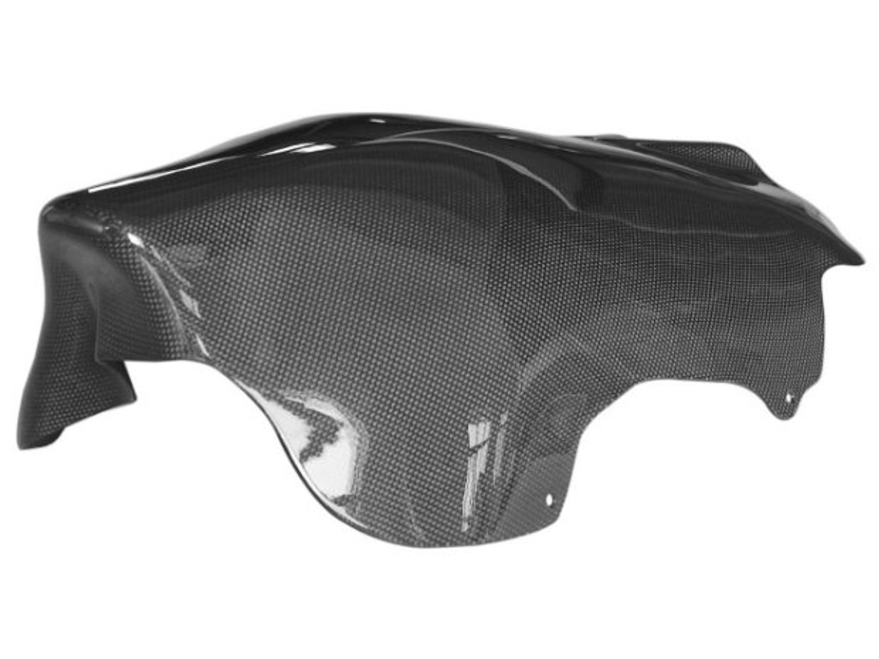 Belly Pan (style 2) in Glossy Plain Weave Carbon Fiber for Ducati Monster S4R, S4RS