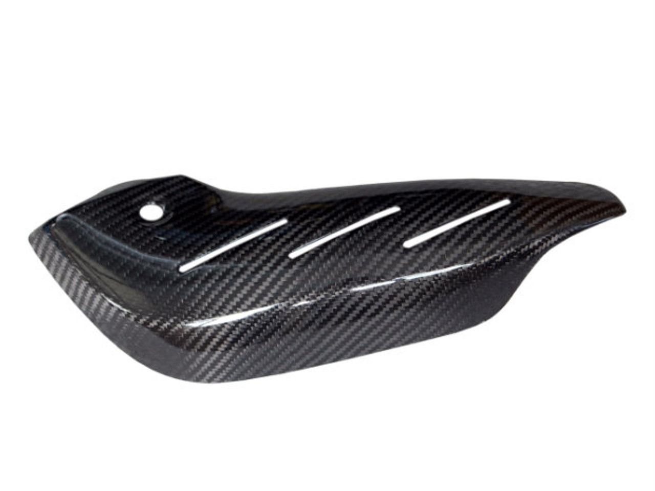 Heat Shield (B) in Glossy Twill Weave Carbon Fiber for Triumph Speed Triple 1050 09-10