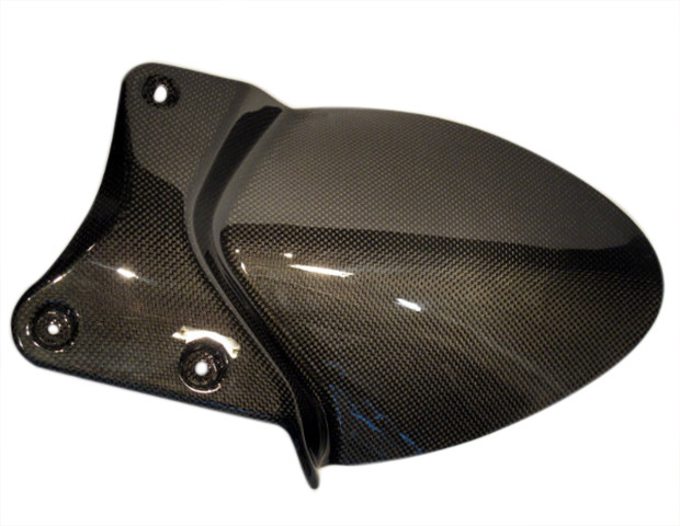 Rear Hugger (Style 2) in Glossy Plain Weave Carbon Fiber for Triumph Daytona 675 2006-2012