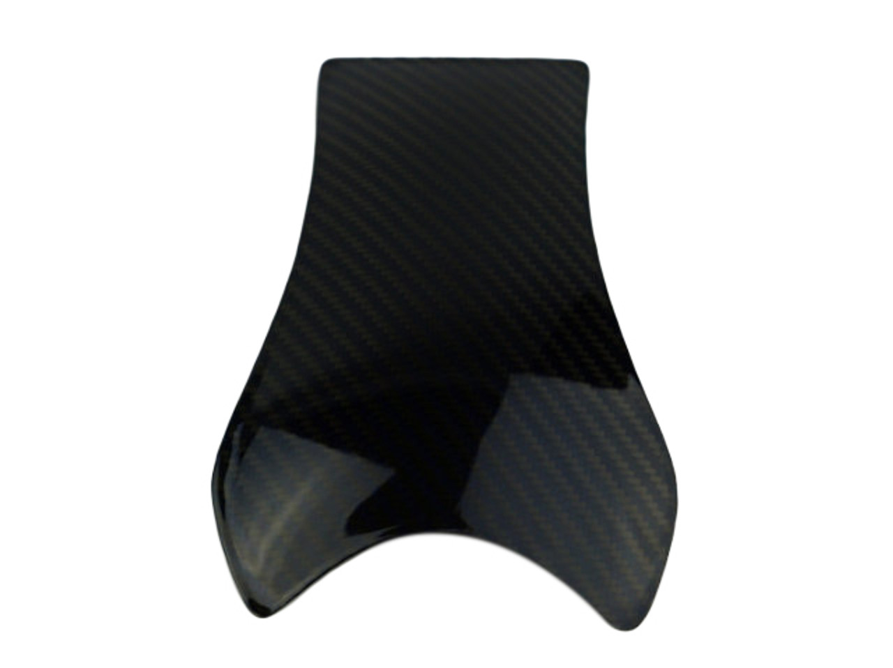 Tank Pad in Black and Blue Glossy Twill Weave Carbon Fiber for Triumph Street Triple 07-12, Daytona 675 06-12