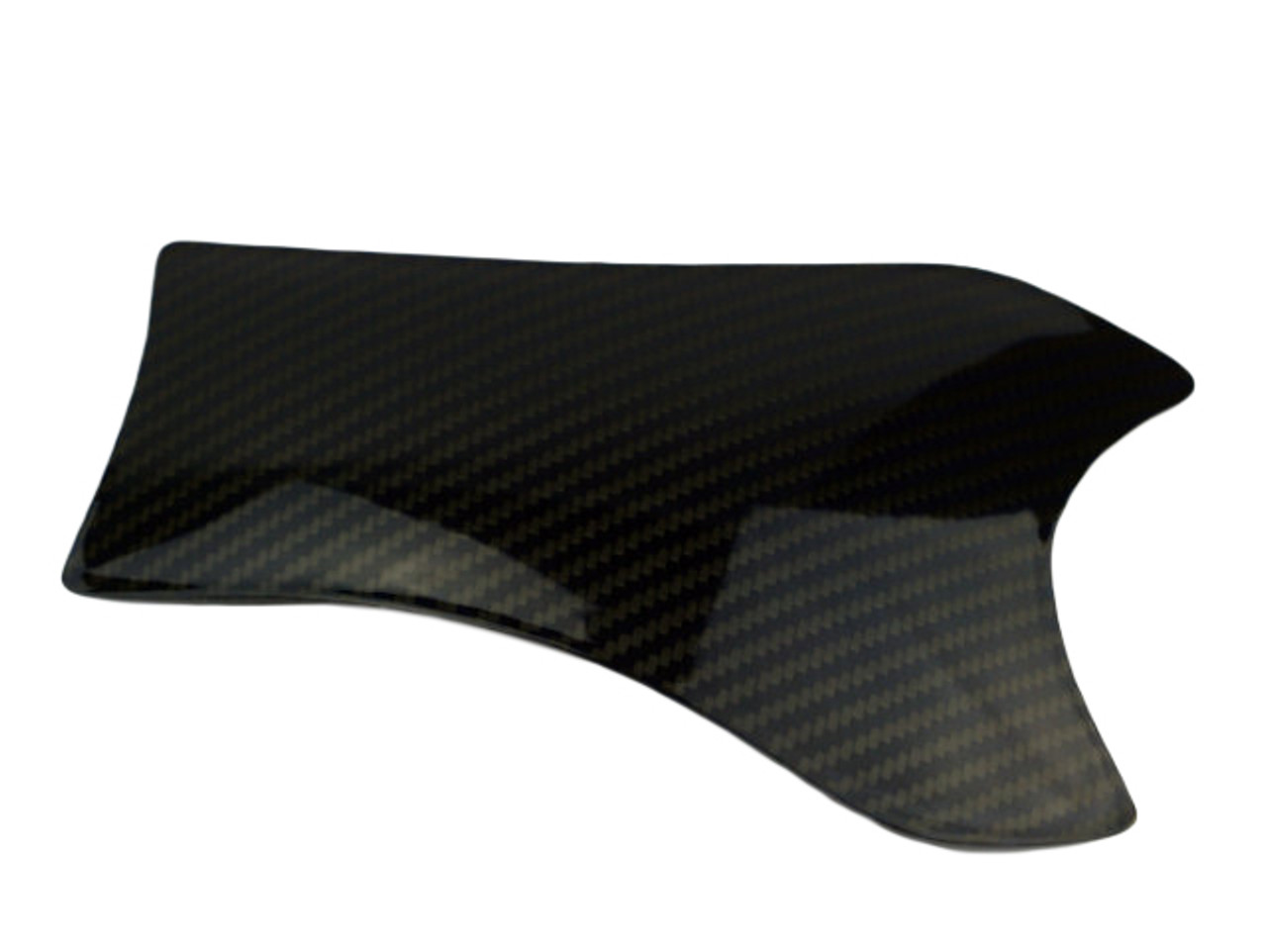 Tank Pad in Black and Blue Glossy Twill Weave Carbon Fiber for Triumph Street Triple 07-12, Daytona 675 06-12