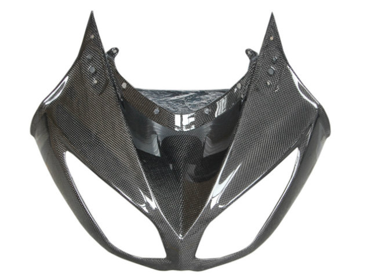 Front Fairing in Glossy Plain Weave Carbon Fiber for Kawasaki ZX10R 2010
