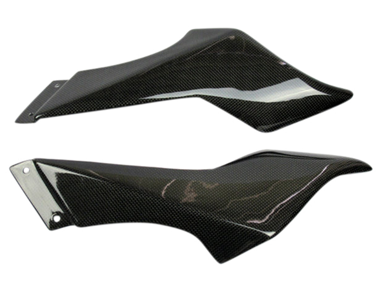 Air Tube Covers in Glossy Plain Weave Carbon Fiber for MV Agusta F4 1999-2009