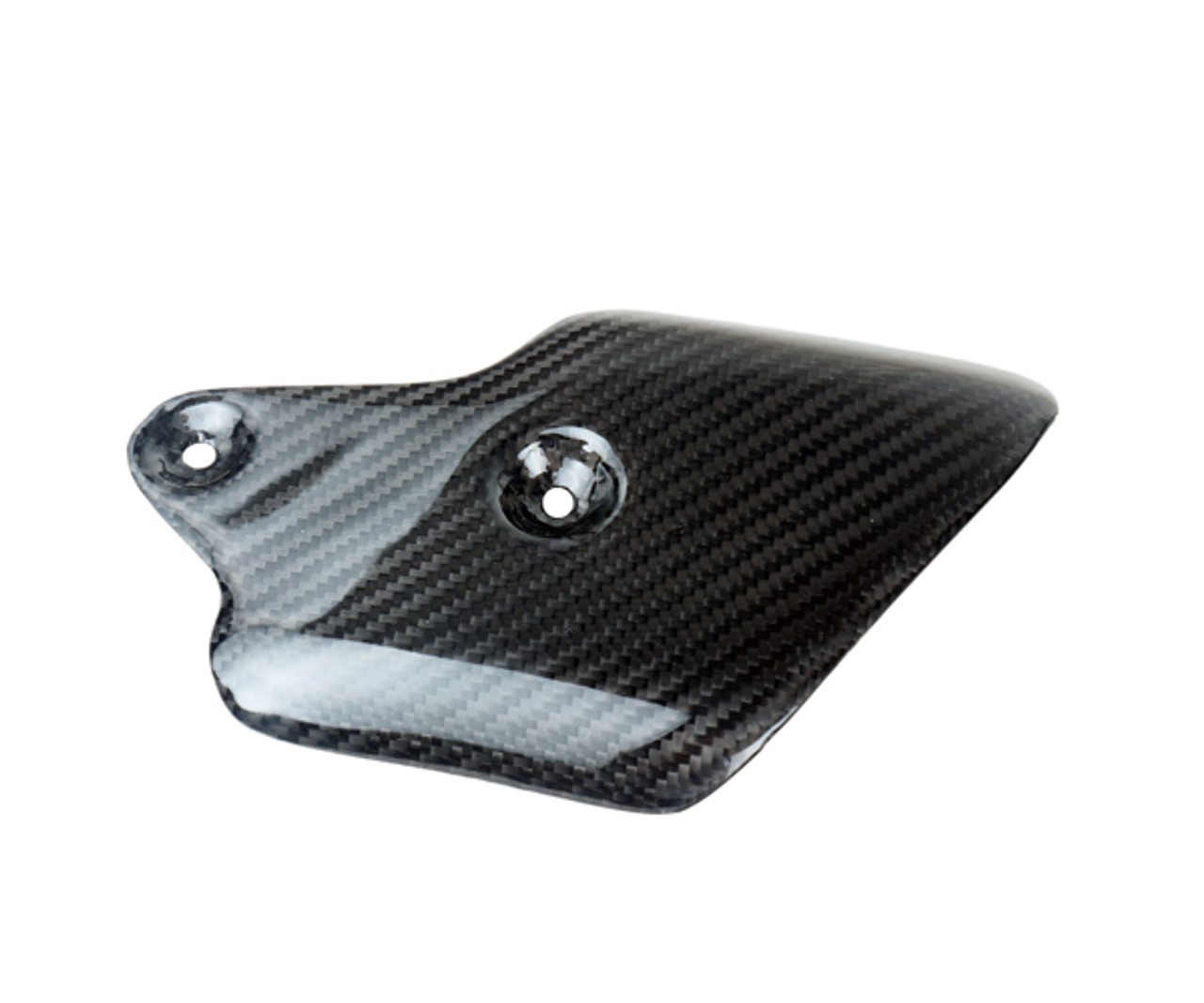 Exhaust Cover ( Heat Foil inside) in Glossy Twill Weave Carbon Fiber for Ducati 748, 916, 996, 998