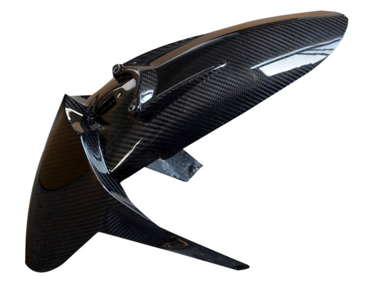 Front Fender in Glossy Twill Weave Carbon Fiber for BMW R1200GS/R1250GS 2013-2023 (Fits ADV)