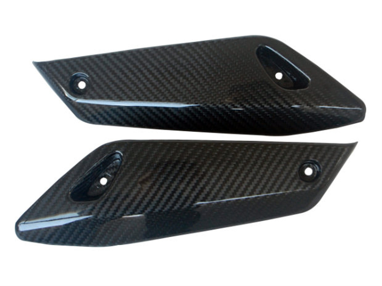 Winglets in Glossy Twill Weave Carbon Fiber for BMW R1200R 2011-2014