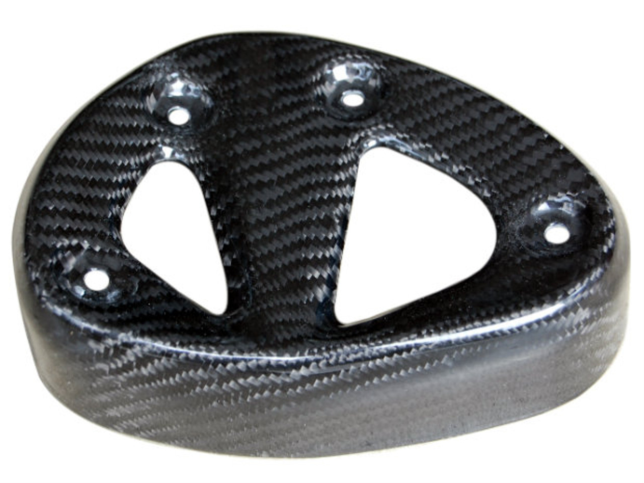 Upper Heat Shield in Glossy Twill Weave Carbon Fiber for Kawasaki Z750 07-12
