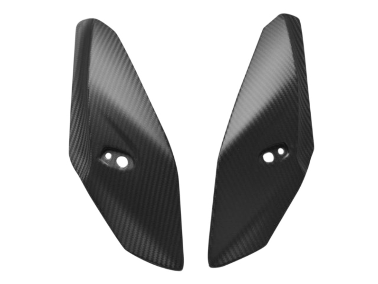 Upper Fairing Sides in Matte Twill Weave Carbon Fiber for BMW S1000R 2014+