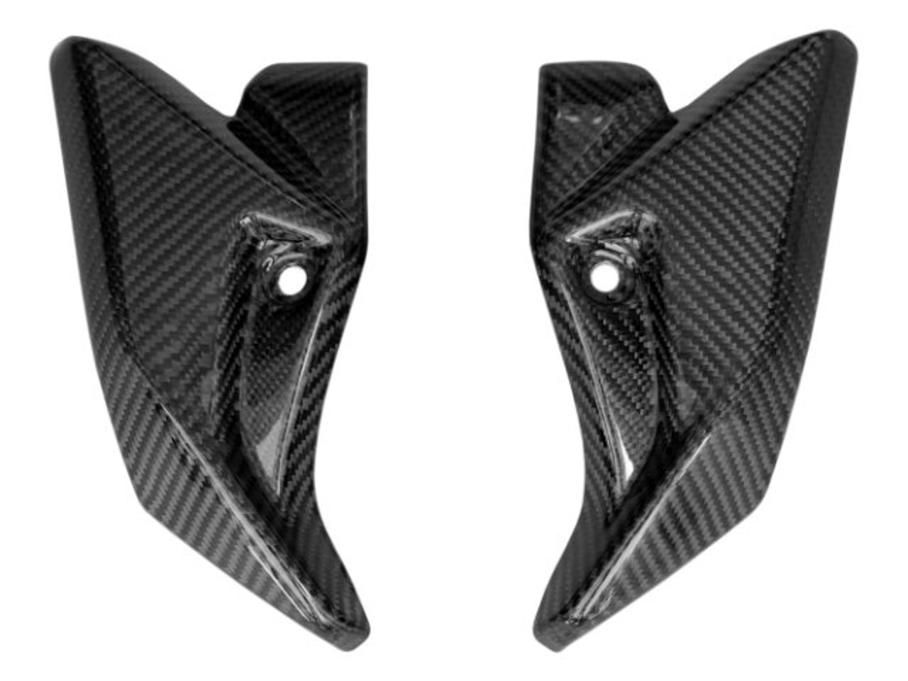 Headlight Covers in Glossy Twill Weave Carbon Fiber for Suzuki GSR600