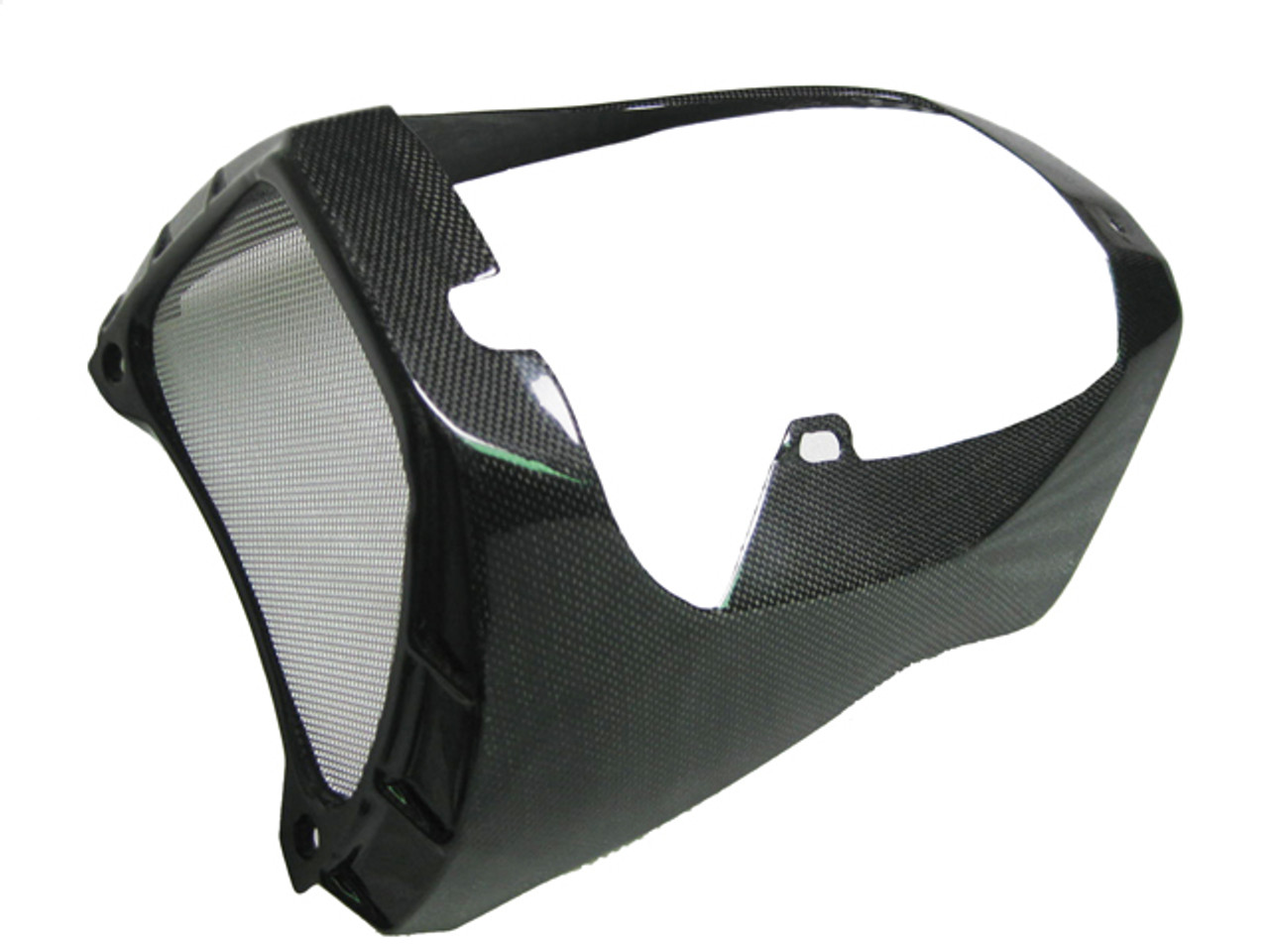 Belly Pan with Oil Cooler Surround for Aprilia Tuono V4 11+ in Glossy Plain Weave Carbon Fiber