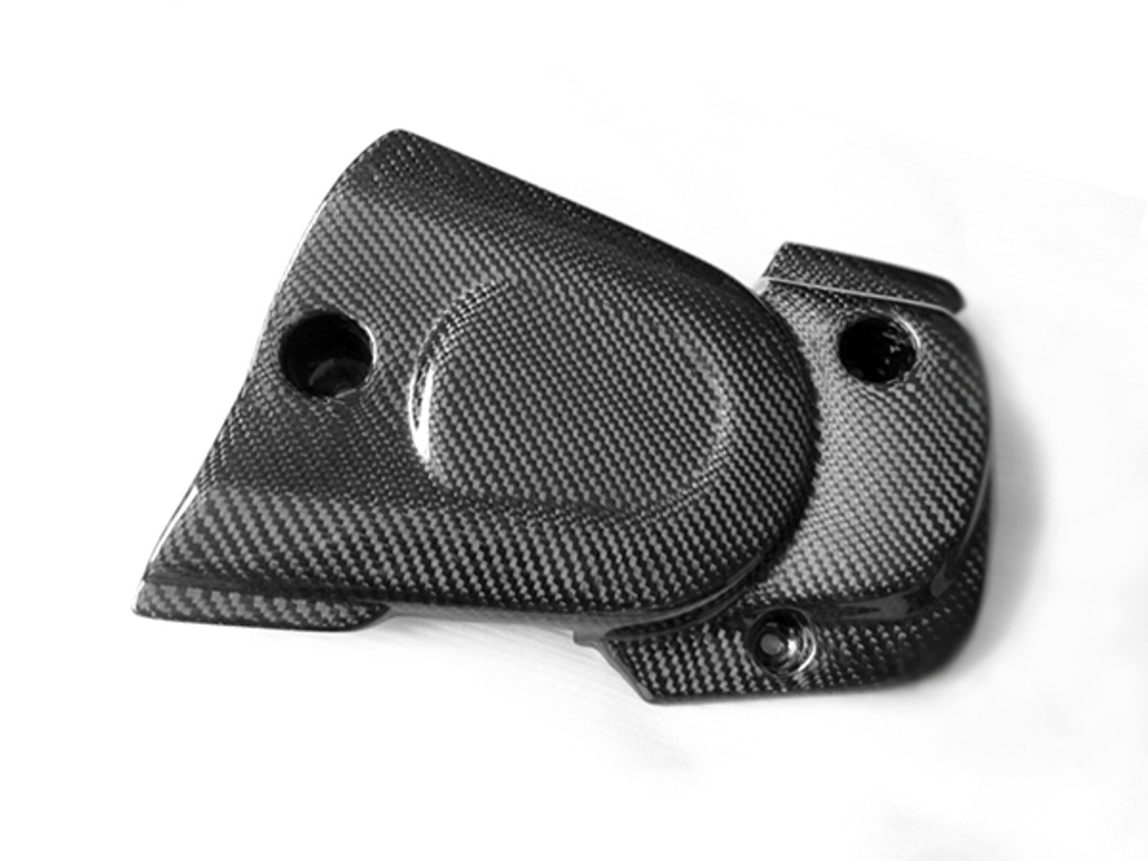 Pulley Cover in Glossy Plain Weave Carbon with Fiberglass for Buell XB9,12 06-10   ( does not fit XB12STT and XB12SS)