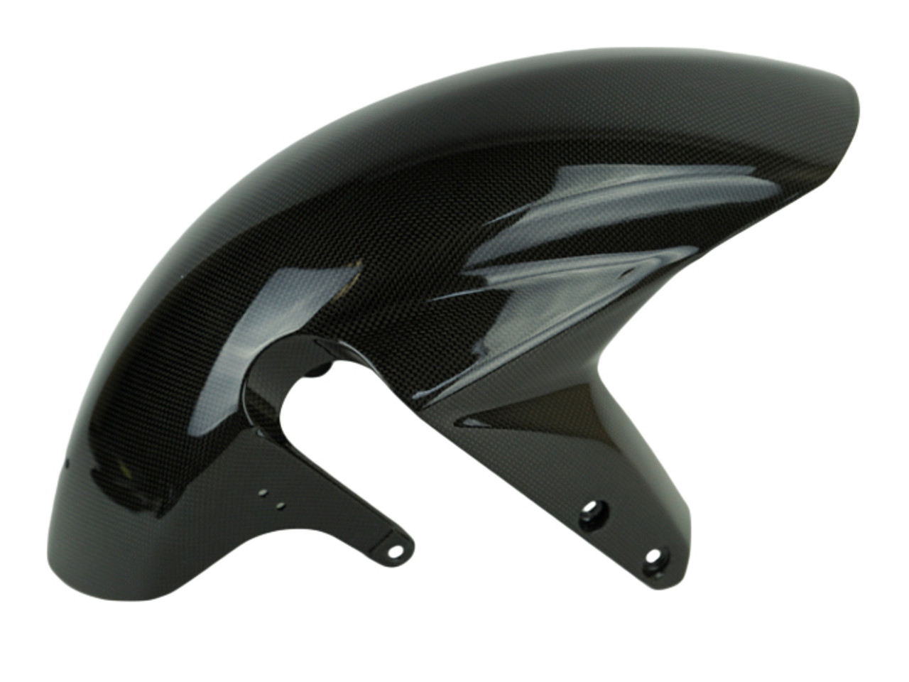 Front Fender in Glossy Twill Weave shown for Suzuki GSXR 1000 2003-2004, GSXR 600, GSXR 750 2004-2005.