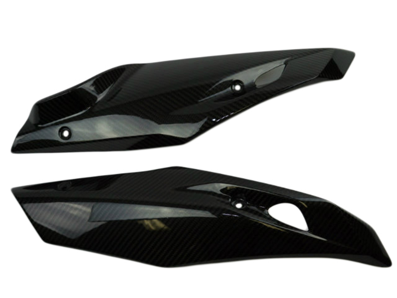 Belly Fairings in Glossy Twill Weave Carbon Fiber for BMW R1200R, RS 2015+