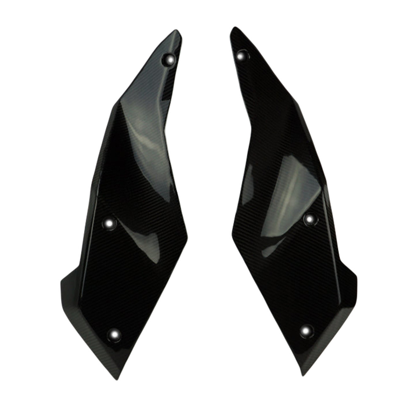 Tank Side Covers in Glossy Twill Weave Carbon Fiber for KTM Supermoto 990 SMR 2008-2013