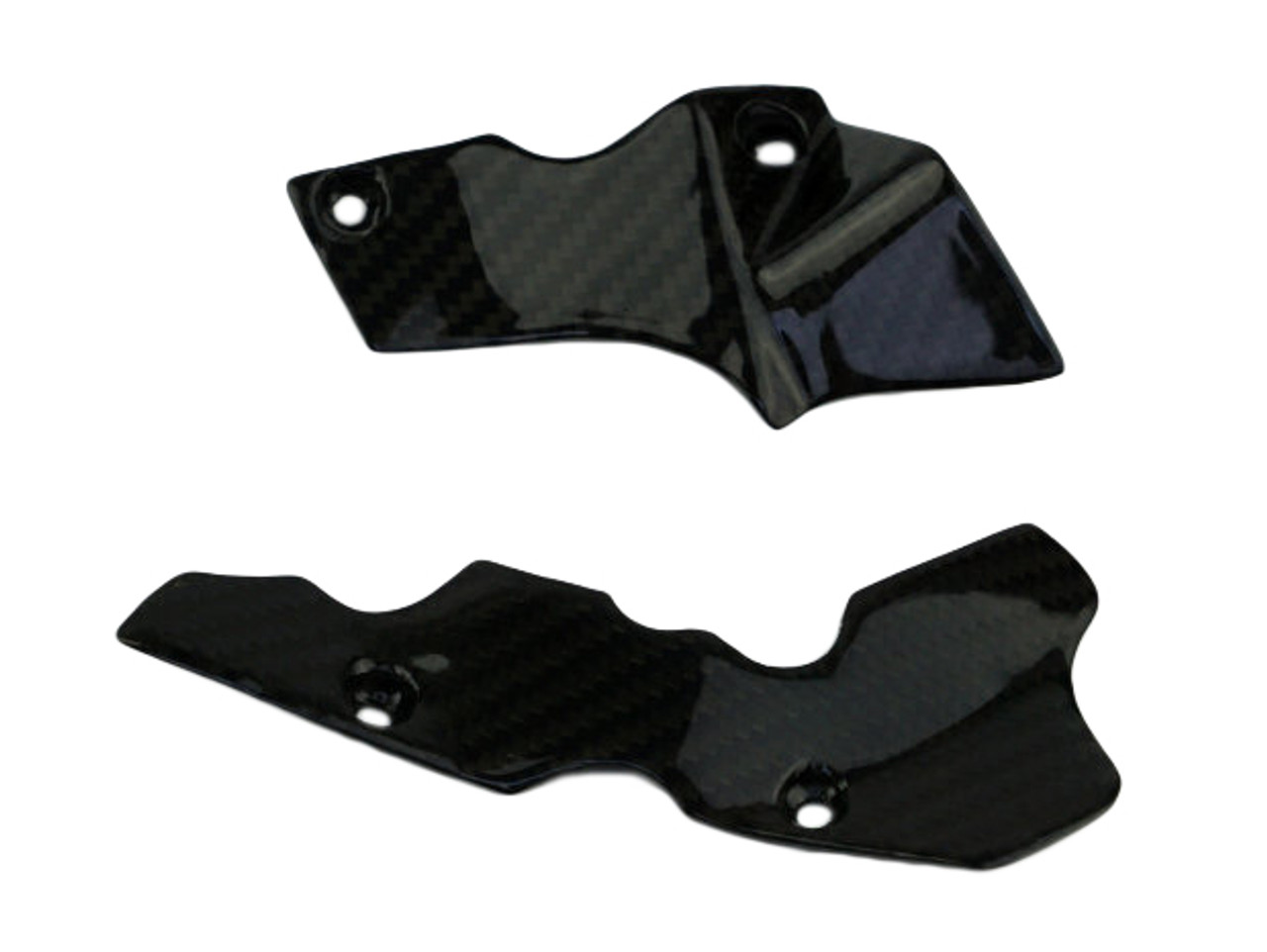 Lambda Sensor Covers in Glossy Twill Weave Carbon Fiber for KTM Supermoto 990 , SMR,SMT,SE 2008-2013