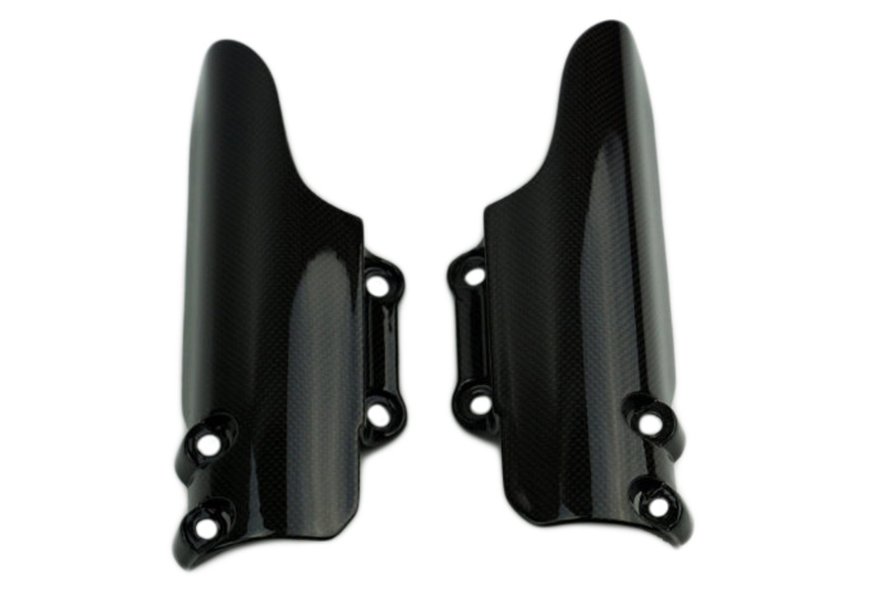 Fork Protectors (Urban Enduro) in Glossy Plain Weave Carbon Fiber for Ducati Scrambler