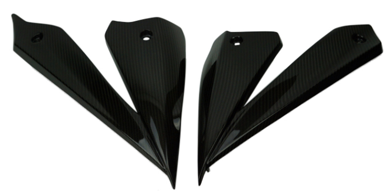 Full Set Belly Pan Panels in Glossy Twill Weave Carbon Fiber for Suzuki GSX-S1000 2015+