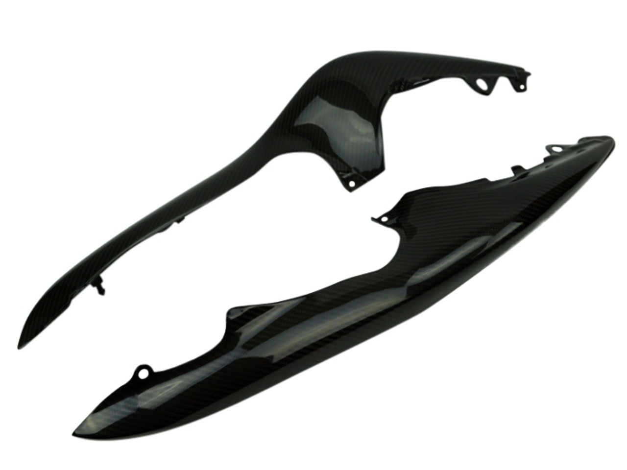 Seat Section Panels in Glossy Twill weave Carbon Fiber for Suzuki GSX-S1000 2015+