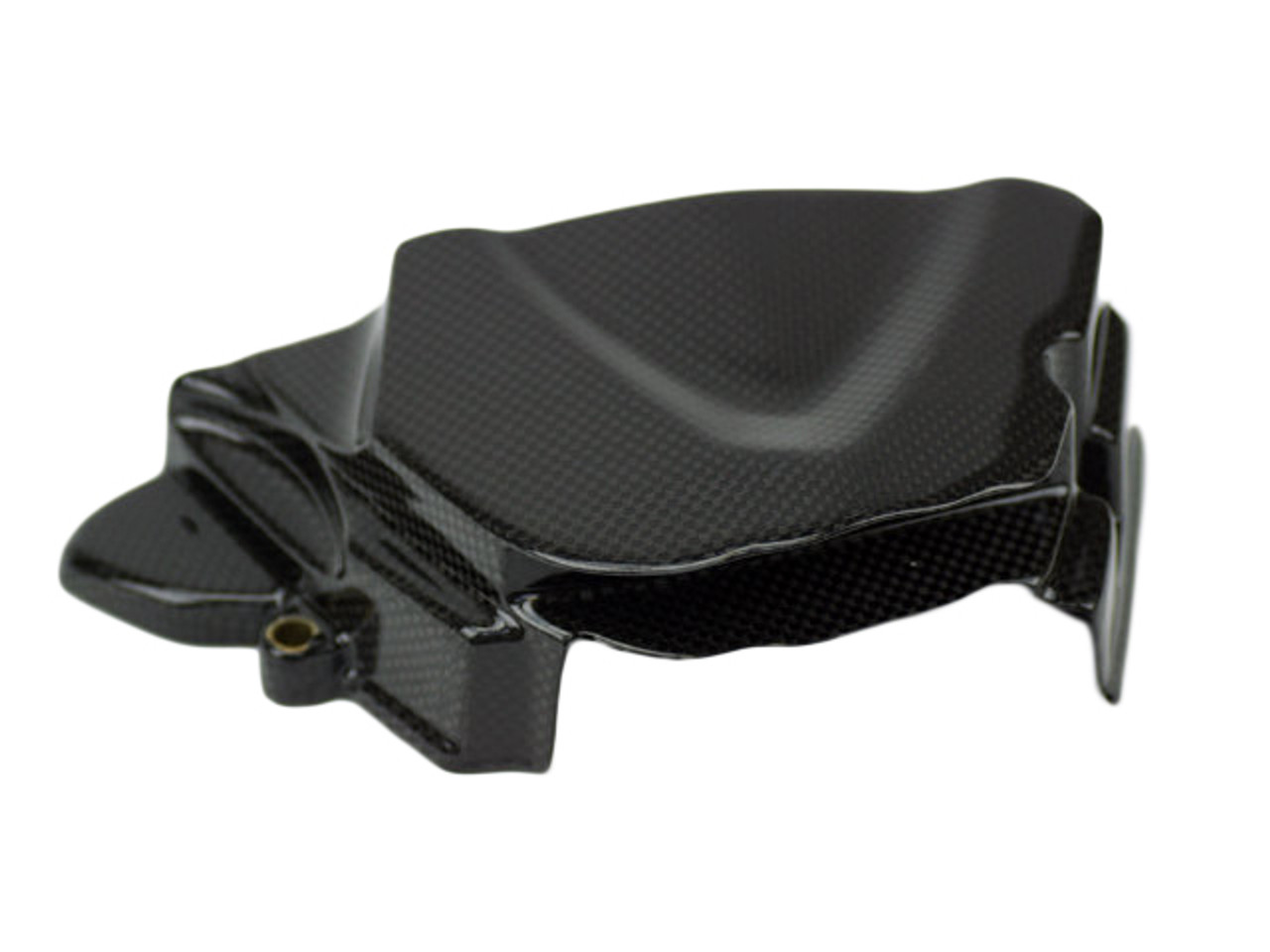 Sprocket Cover in Glossy Plain Weave Carbon Fiber for Triumph Street Triple R