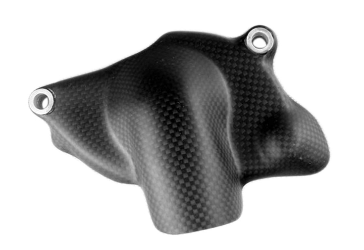 Water Pump Cover in Matte Plain Weave Carbon Fiber for Ducati Hypermotard 821 2013+