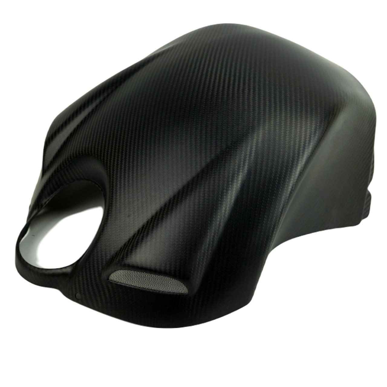 Airbox Cover with Air Vents in Matte Twill Weave Carbon Fiber for Buell XB9, XB12, S, R, SS, Scg, SX, X (NOT FOR XB12Ss, 12STT, 12X)