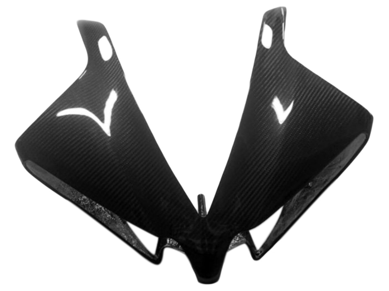 Upper Fairing in Glossy Twill Weave Carbon Fiber for Yamaha R1 12-14
