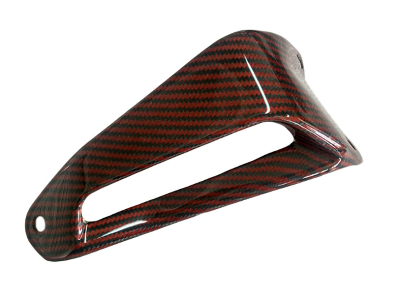 Exhaust Holder in Glossy Twill with Orange Kevlar Carbon Fiber for KTM 1290 Super Duke R 2014-2016