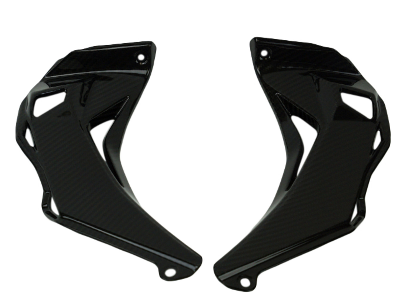 Dash Panels in Glossy Twill weave Carbon Fiber for Kawasaki ZX10R 2016-2020