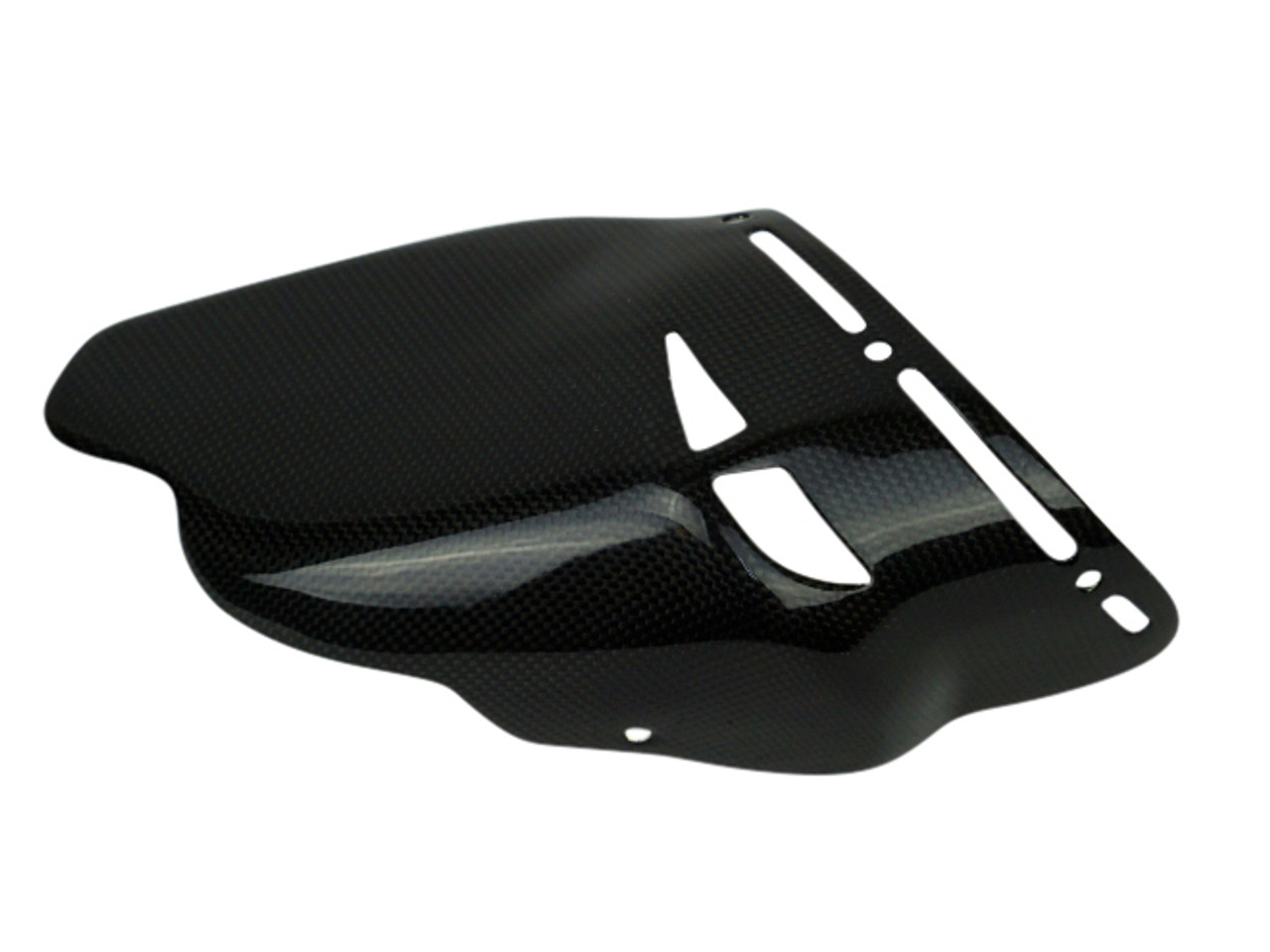 Exhaust Heat Guard (Heat Foil Inside) in Glossy Plain Weave Carbon Fiber for Ducati Multistrada 1200