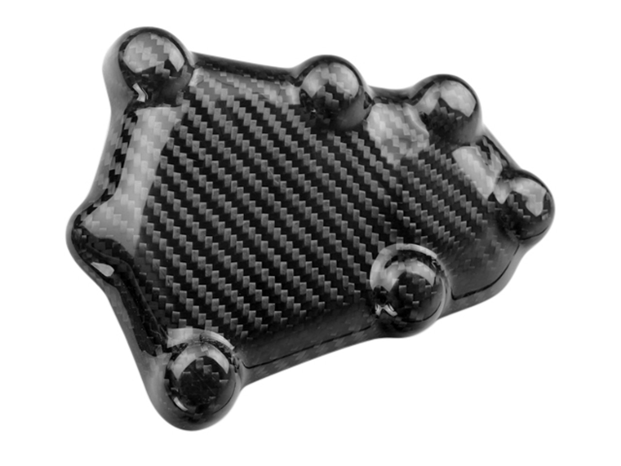 Ignition Cover Guard (Style 2)  in Glossy Twill Weave Carbon Fiber for BMW S1000R, S1000RR, S1000XR