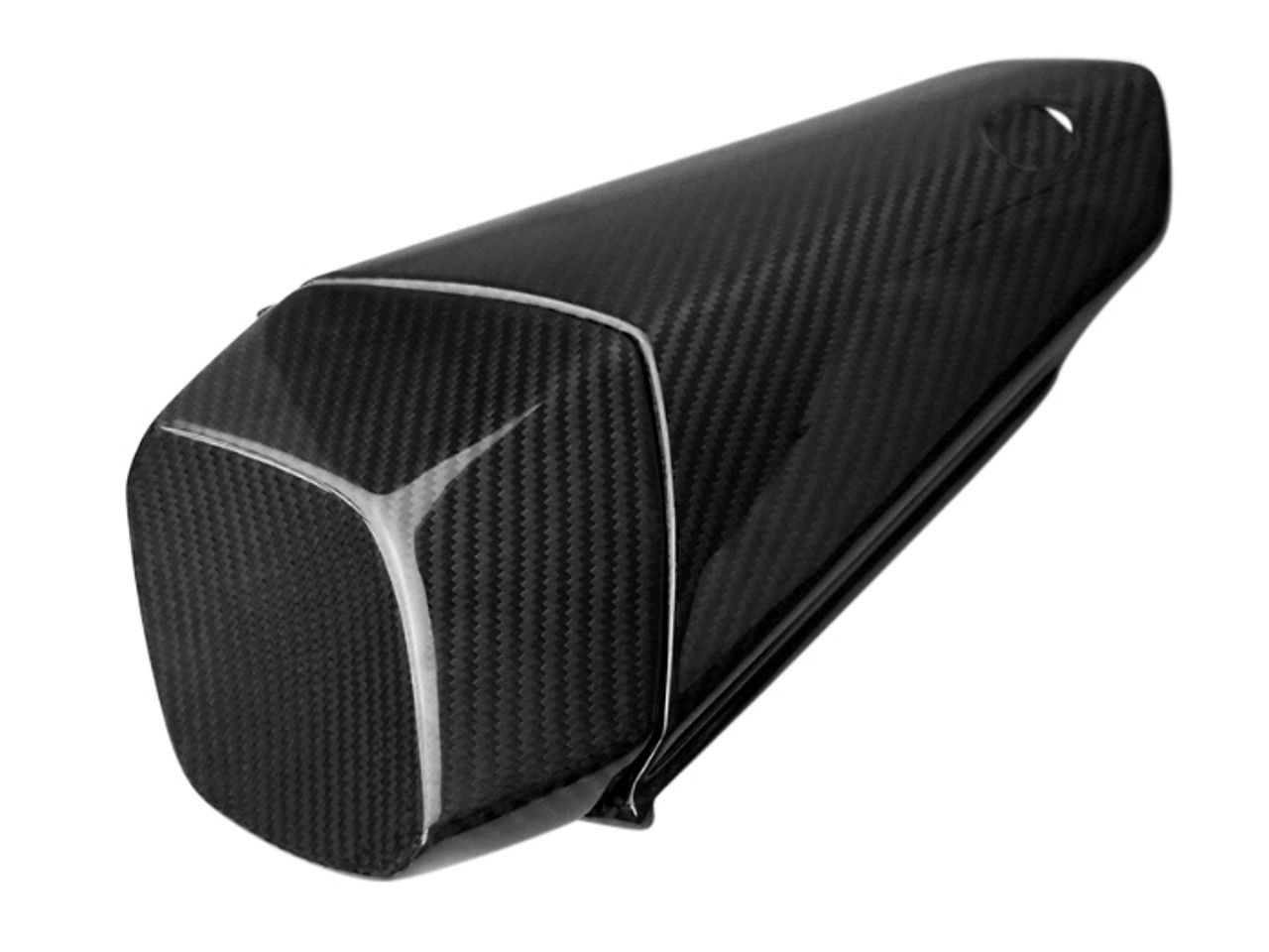 Seat Cowl w/Pad in Glossy Twill Weave Carbon Fiber for Yamaha R1 2015+