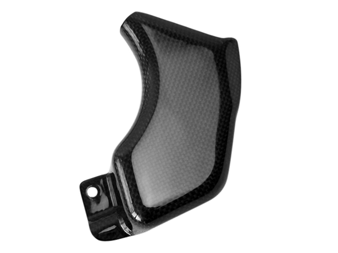 Coolant Reservoir Cover in Glossy Plain Weave Carbon Fiber for Triumph Speed Triple 1050R 2011+