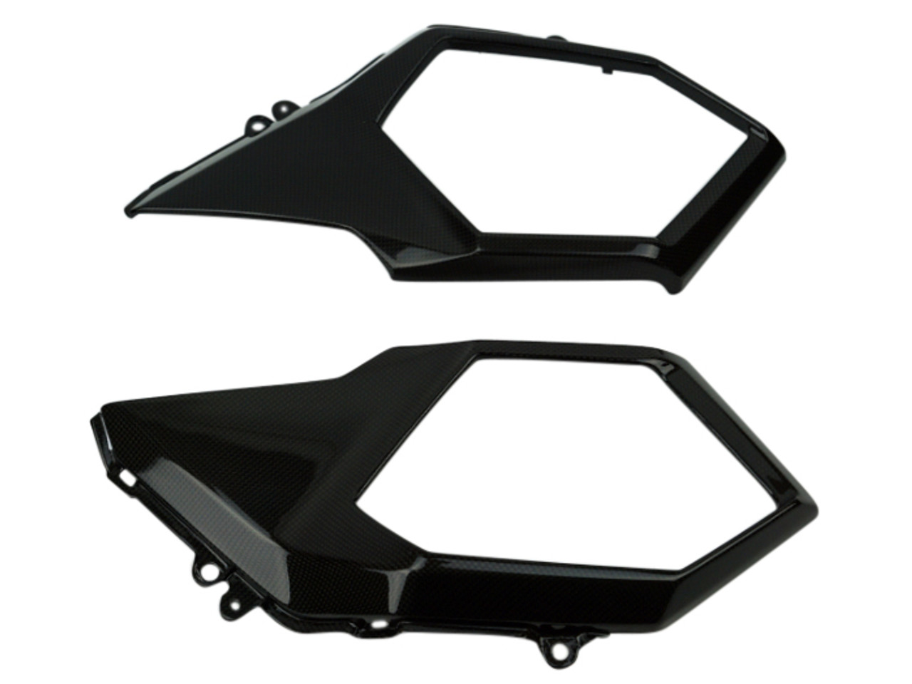 Under Tank Side Panels in Glossy Twill Weave Carbon Fiber for Honda Grom MSX 125 2017+