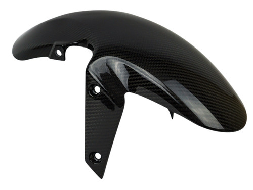 Front Fender in Glossy Twill Weave Carbon Fiber