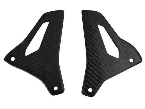 Heel Plates in Matte Twill Weave Carbon Fiber for Ducati Monster 1200R