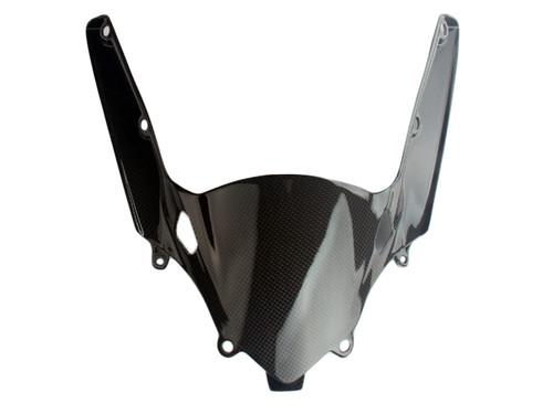 Windshield Support in Glossy Plain Weave Carbon Fiber for Kawasaki H2 N/A finish both sides