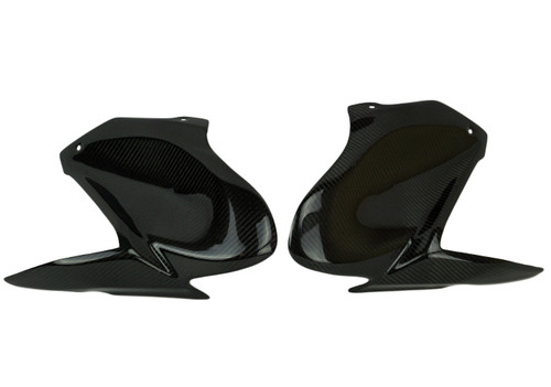 Tank Covers (set of 2 sides) in Glossy Twill Weave Carbon Fiber for Kawasaki Z900 2017-2019