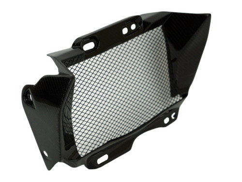 Radiator Covers with Mesh in Glossy Twill Weave Carbon Fiber for KTM Duke 390 2017+