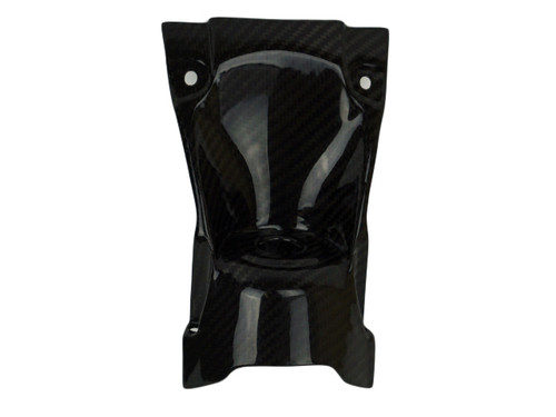 Center Tank Cover in Glossy Twill Weave Carbon Fiber for Kawasaki Z900 2017-2024
