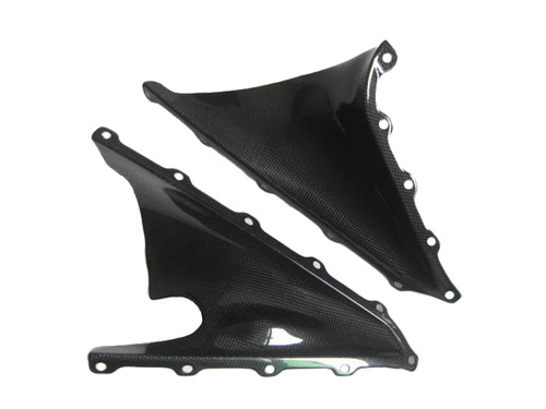 Glossy Plain Weave Carbon Fiber Side Fairing Air Scoops for Aprilia RSVR 06-09