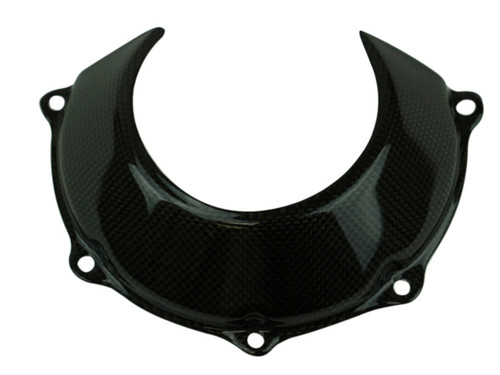 Clutch Cover (Style 9 ) in Glossy Plain Weave for all four valve head, air cooled Ducati