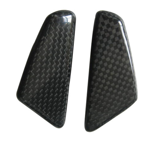 Glossy Plain Weave Carbon Fiber Mirror Blockoff Plates for Ducati Panigale 899, 1199 2012+