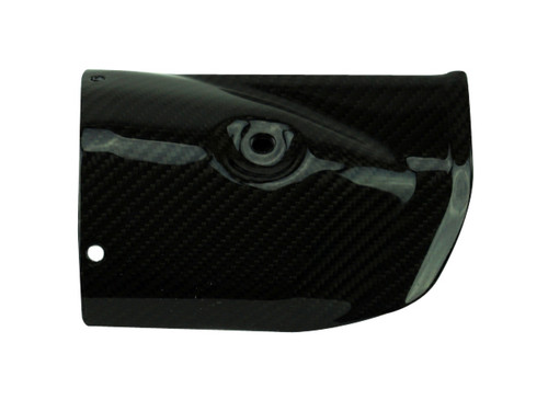 Exhaust Guard in Glossy Twill Weave Carbon Fiber for Yamaha R6 2017+