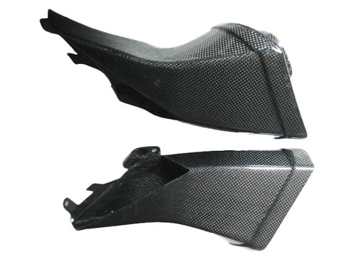 Air Tubes for Aprilia Tuono V4 11+ in Glossy Plain Weave Carbon Fiber