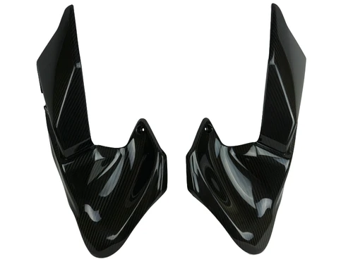 Tank Side Covers in Glossy Twill Weave Carbon Fiber for Kawasaki Z900 2020-2024
