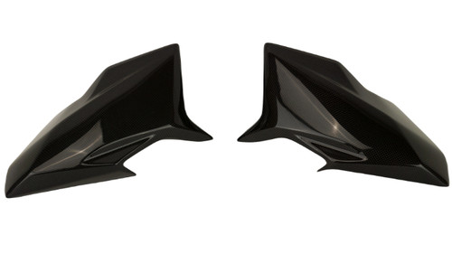 Upper Side Fairings in Glossy Twill Weave 100% Carbon Fiber for Kawasaki Z650 2020+