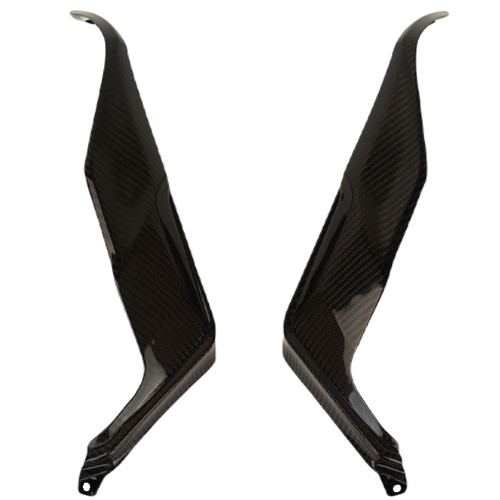 Under Tank Panels in Glossy Twill Weave Carbon Fiber for Triumph Street Triple 765 R,S 2020+