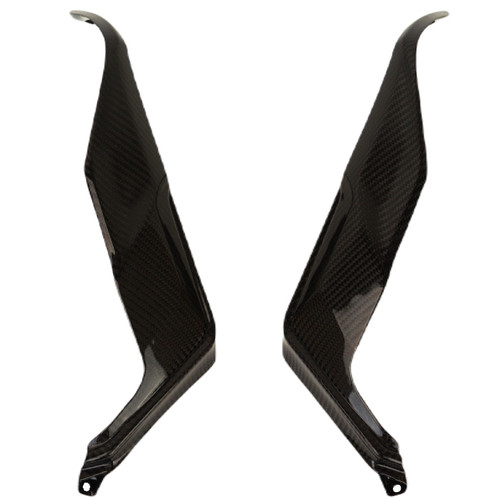 Under Tank Panels in Glossy Twill Weave Carbon Fiber for Triumph Street Triple 765 R,S 2022+