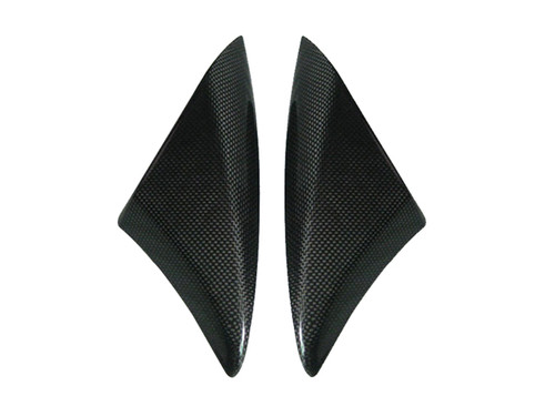 Glossy Plain Weave Carbon Fiber Air Scoops for Kawasaki Z 1000 2010+